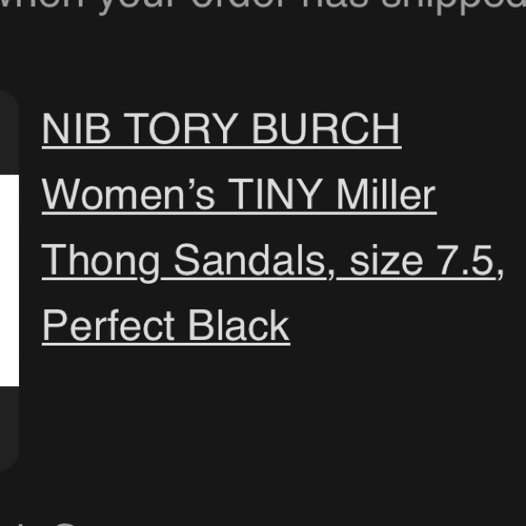 Tory Burch Tiny Miller Black Sandals.  Size 7.5 - Picture 2 of 5